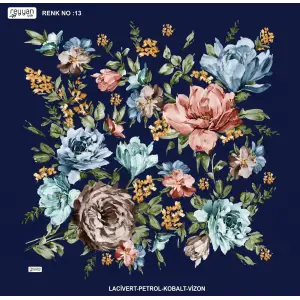 Reyyan İpek 100 cm Desenli Oyalık Yazma (ryyn-454-38)