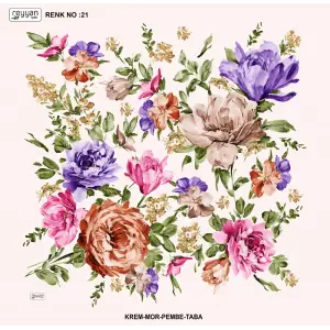 Reyyan İpek 100 cm Desenli Oyalık Yazma (ryyn-454-37)