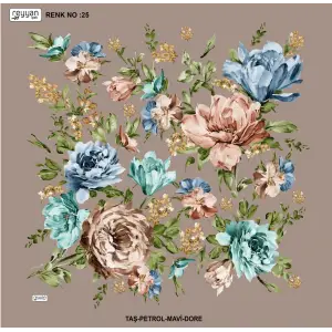 Reyyan İpek 100 cm Desenli Oyalık Yazma (ryyn-454-33)