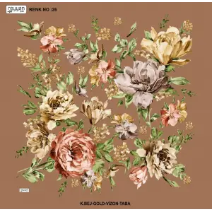 Reyyan İpek 100 cm Desenli Oyalık Yazma (ryyn-454-32)