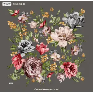 Reyyan İpek 100 cm Desenli Oyalık Yazma (ryyn-454-29)