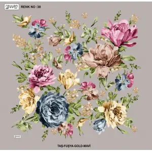 Reyyan İpek 100 cm Desenli Oyalık Yazma (ryyn-454-25)