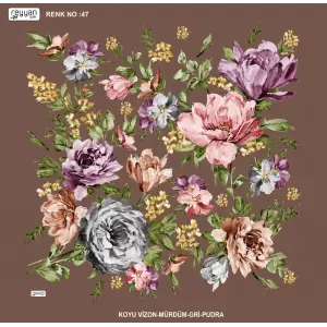 Reyyan İpek 100 cm Desenli Oyalık Yazma (ryyn-454-20)