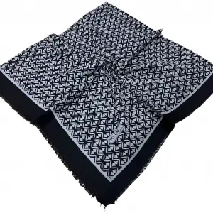 Sinem Dimi Pamuk Eşarp -(Siyah-Gri Serisi) -(FE542-12)