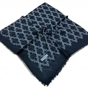 Sinem Dimi Pamuk Eşarp -(Siyah-Gri Serisi) -(FE542-07)