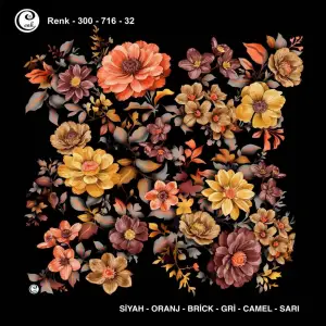 Cenk 100 cm Desenli Oyalık Yazma (Cnk-716-32)