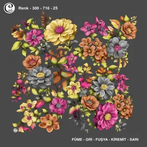 Cenk 100 cm Desenli Oyalık Yazma (Cnk-716-25)