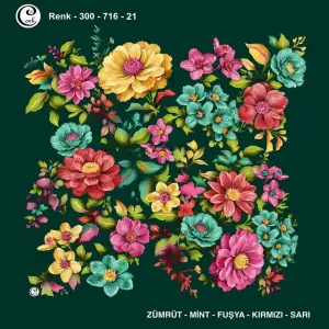 Cenk 100 cm Desenli Oyalık Yazma (Cnk-716-21)