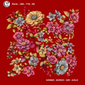 Cenk 100 cm Desenli Oyalık Yazma (Cnk-716-20)