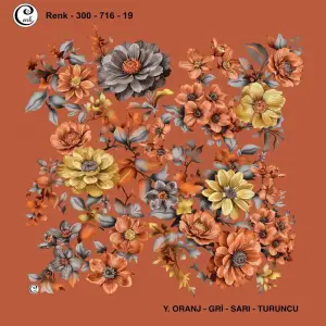 Cenk 100 cm Desenli Oyalık Yazma (Cnk-716-19)