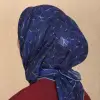 Locella El Dikişli Dijital Soft Eşarp Lacivert Serisi-soft15-07