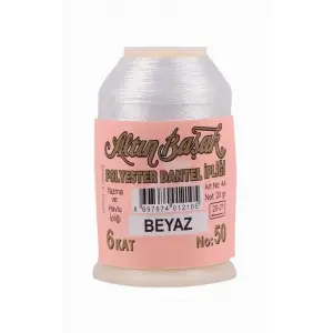 Altınbaşak 20 Gram Polyester Oya İpi (Renk:BEYAZ)