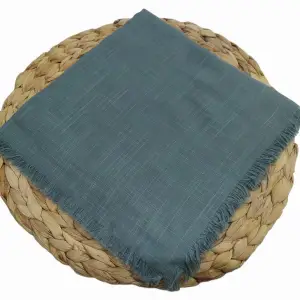 Soft İpek Düz Flamlı Keten Eşarp (FE424-03)