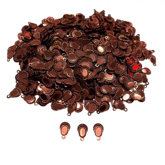 Pleksi Oya İşleme Pulu Hürrem Küpe Model (Kiremit) (pul05-07)