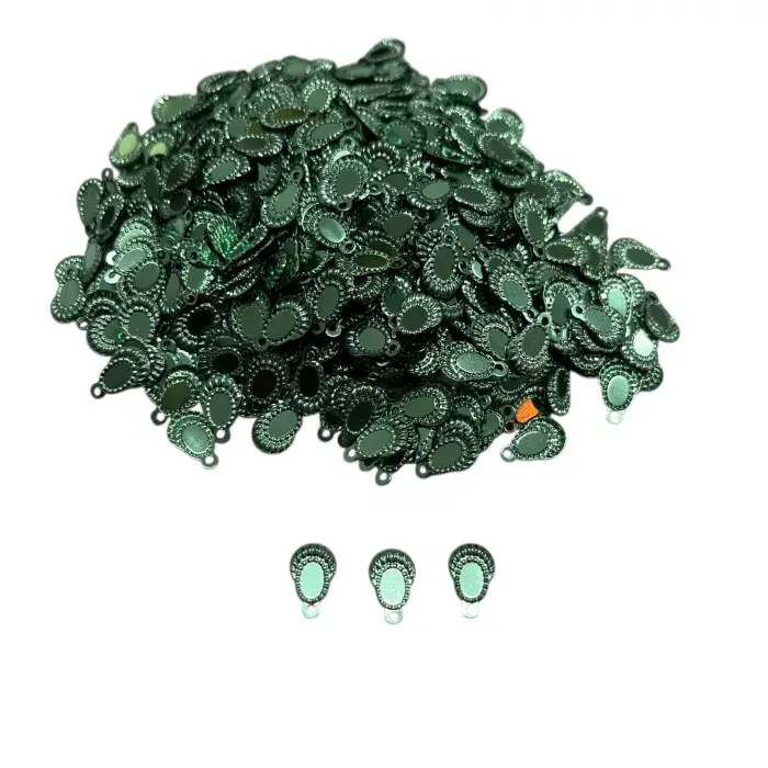 Pleksi Oya İşleme Pulu Hürrem Küpe Model (Su Yeşili) (pul05-08)