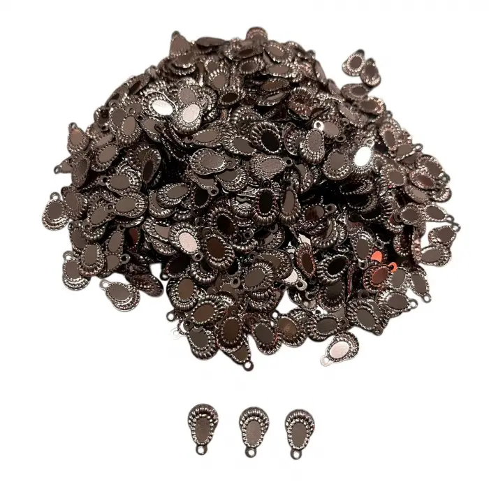 Pleksi Oya İşleme Pulu Hürrem Küpe Model (Açık Pudra) (pul05-10)