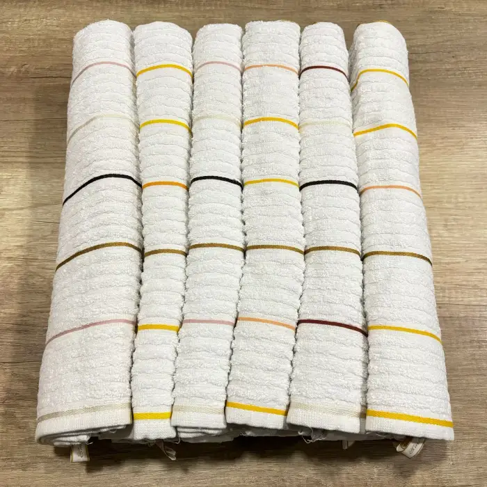 Anemon Beyaz Jakarlı 50x90 cm El Yüz Havlusu 12 adet(Anemon9902)