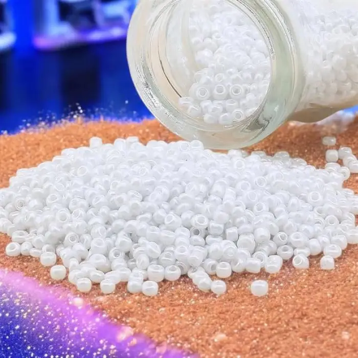 Beyaz Dökme Kum Boncuk Küçük Boy 500 gram (bck01-01)