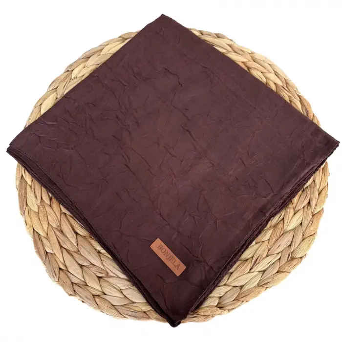 Bonjela Bambu Kraş Eşarp (Kahverengi) (BKR9901)