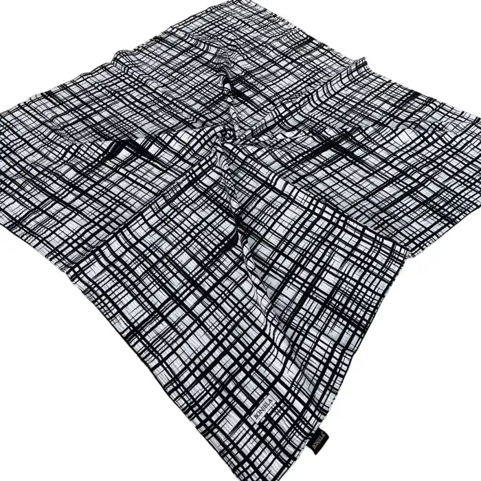 Bonjela Desenli Siyah-Beyaz Mio Cazz Eşarp (SB-99-01)