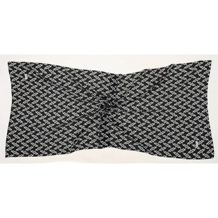 Bonjela Desenli Siyah-Beyaz Mio Cazz ŞAL (MC-98-25)