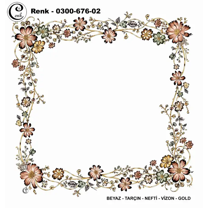 Cenk 100cm Ortası Boş Oyalık Yazma (Cnk-676-02)