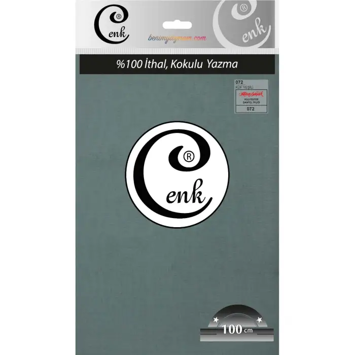 Cenk Düz 100cm Küf Yeşili Yazma (301-072)