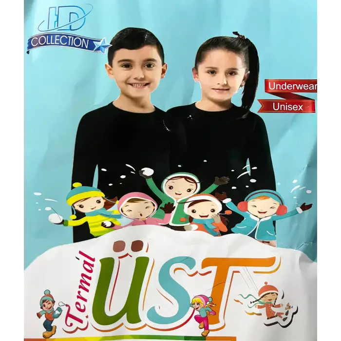 Çocuk Üst Termal Siyah (Kız-Erkek) (termal02-04)