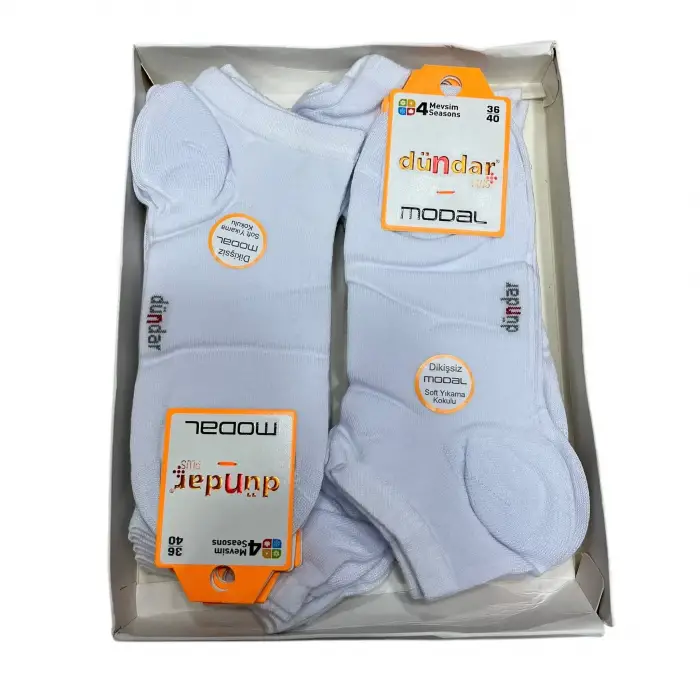 Dündar Erkek Dikişssiz Patik Çorap 12li Paket (MC-96-09)