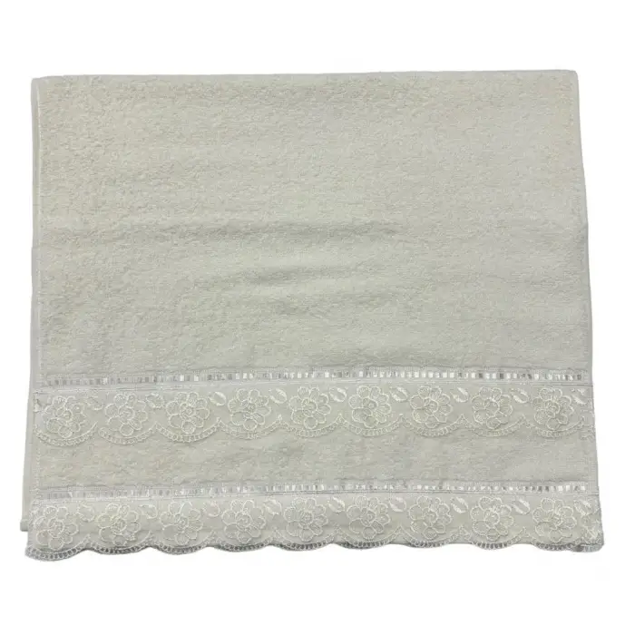 Durul 50x90 cm Oyalı Güpürlü El Yüz Havlusu 1 Adet(Havlu9901)