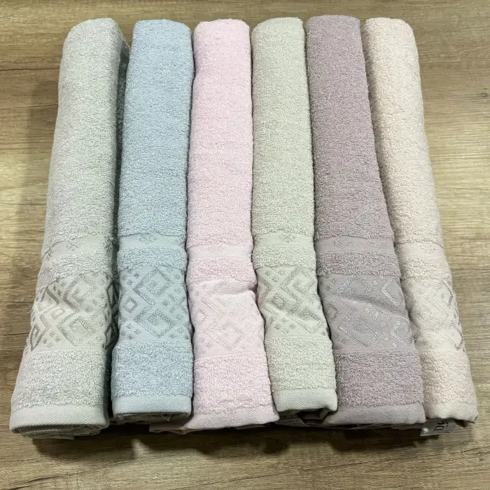 Durul Meltem Jakarlı 50x90 cm El Yüz Havlusu 12 adet(Meltem9901)
