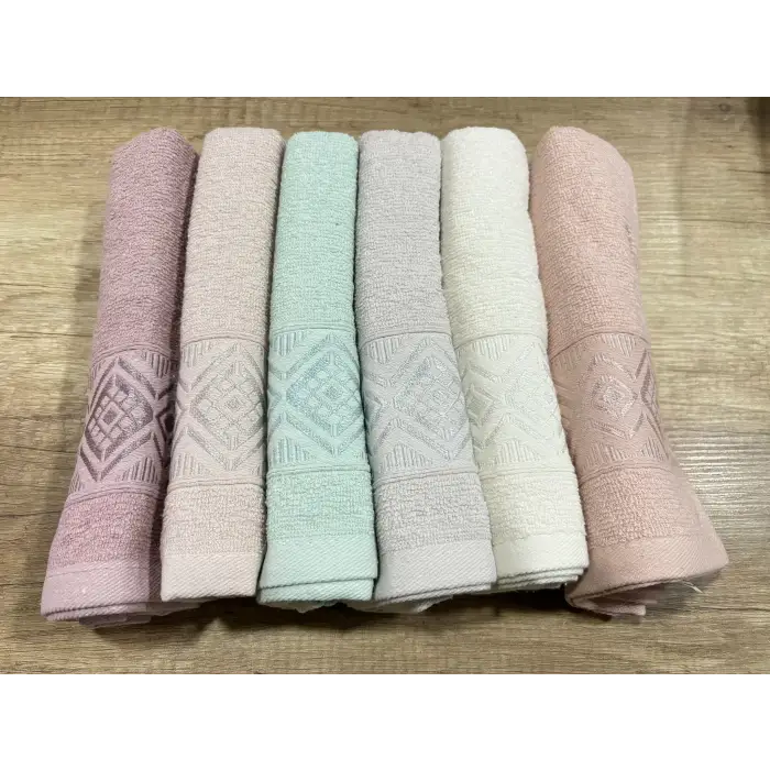 Durul Mine Jakarlı 30x50 cm El Yüz Havlusu 12 adet(Mine9901)