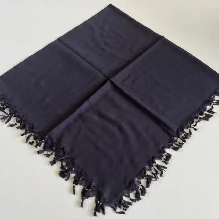 Düz Koton Sökme Boncuklu Tülbent (sm-4507)