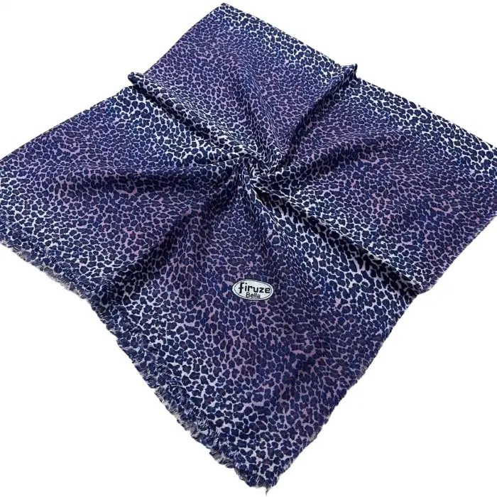 Firuze Flamlı Keten  Eşarp (FE487-01)