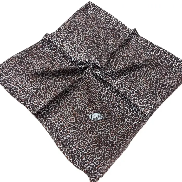 Firuze Flamlı Keten  Eşarp (FE487-09)