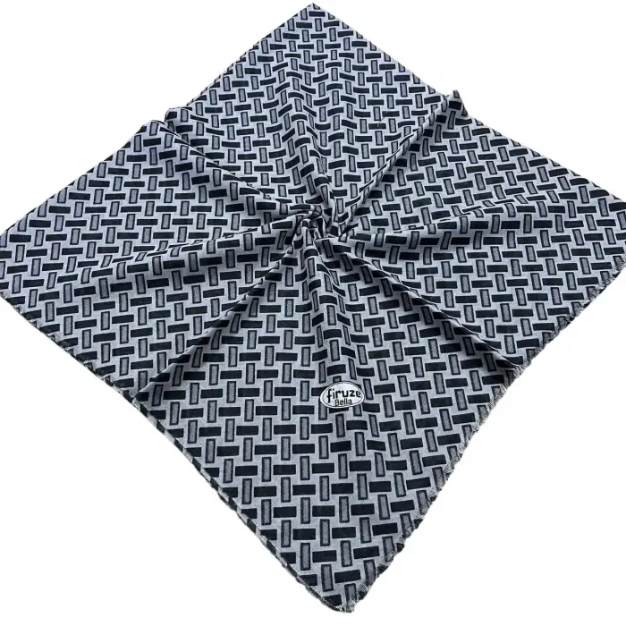 Firuze Flamlı Keten  Eşarp (FE488-02)