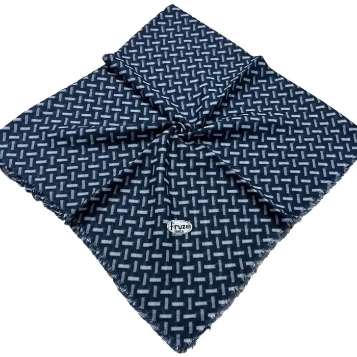 Firuze Flamlı Keten  Eşarp (FE488-06)