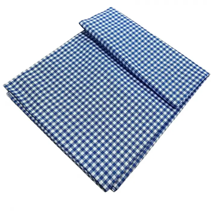 Mavi Beyaz Gözde Kareli Dokuma Sofra Bezi 170x170 cm 1 Adet(Sofra9605)