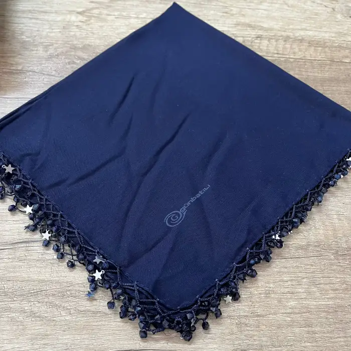 Günbatılı Yıldızlı Boncuklu El İşi Oyalı Yazma (ic85-23)