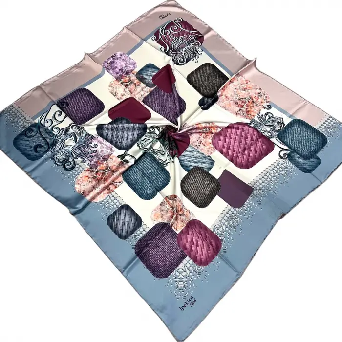 İpekten Dijital Twill Eşarp (TE9705)