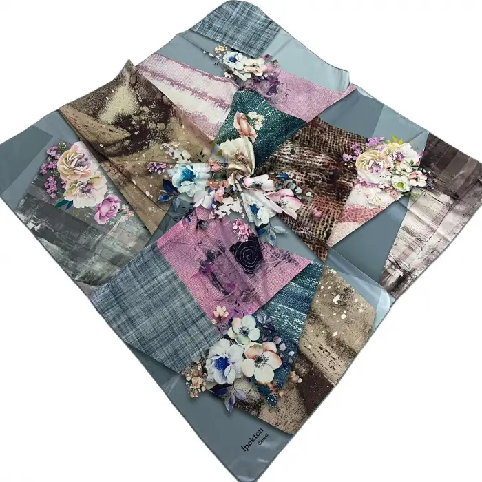 İpekten Dijital Twill Eşarp (TE9911)