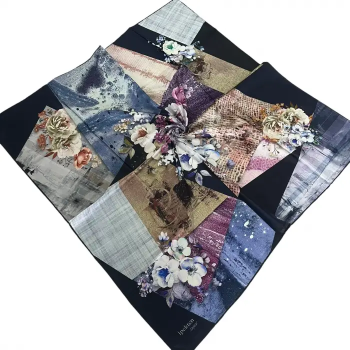 İpekten Dijital Twill Eşarp (TE9918)