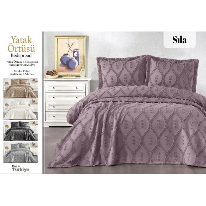 Julyana Yatak Örtüsü Seti 3 parça Sıla (ytkö02)