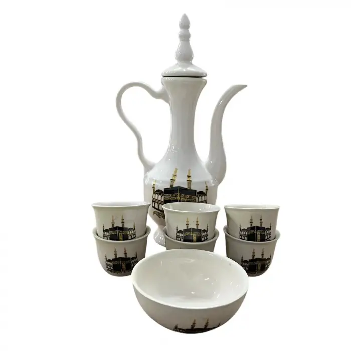 Kabe Desenli Porselen Zemzem Takımı (zm04)