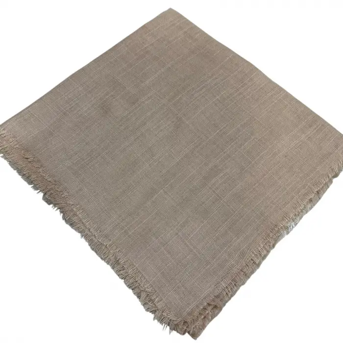 Kampanyalı Düz Flamlı Keten Eşarp Taş (Dzf98-12)