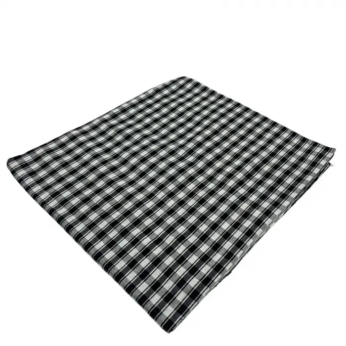 Siyah Kareli Dokuma Sofra Bezi 170x170 cm 1 Adet( Sofra9001)
