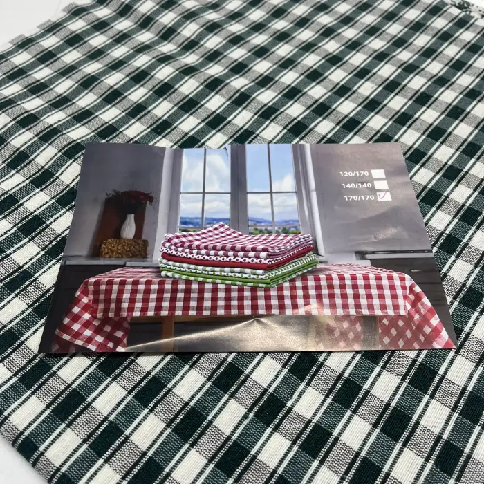 Yeşil Kareli Dokuma Sofra Bezi 170x170 cm 1 Adet( Sofra9005)