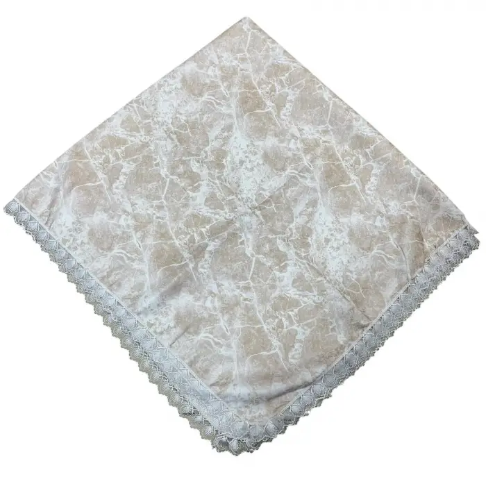 Kenarı Dantelli Desenli Sofra 140x140 cm 1 Adet(Sofra9513)