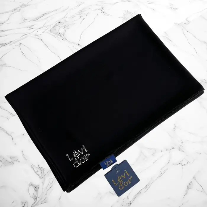 Levidor Medine İpeği Şal Siyah (MDN95-01)