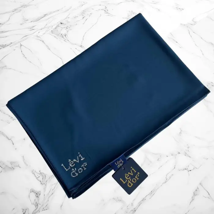 Levidor Medine İpeği Şal Petrol Mavi (MDN95-08)